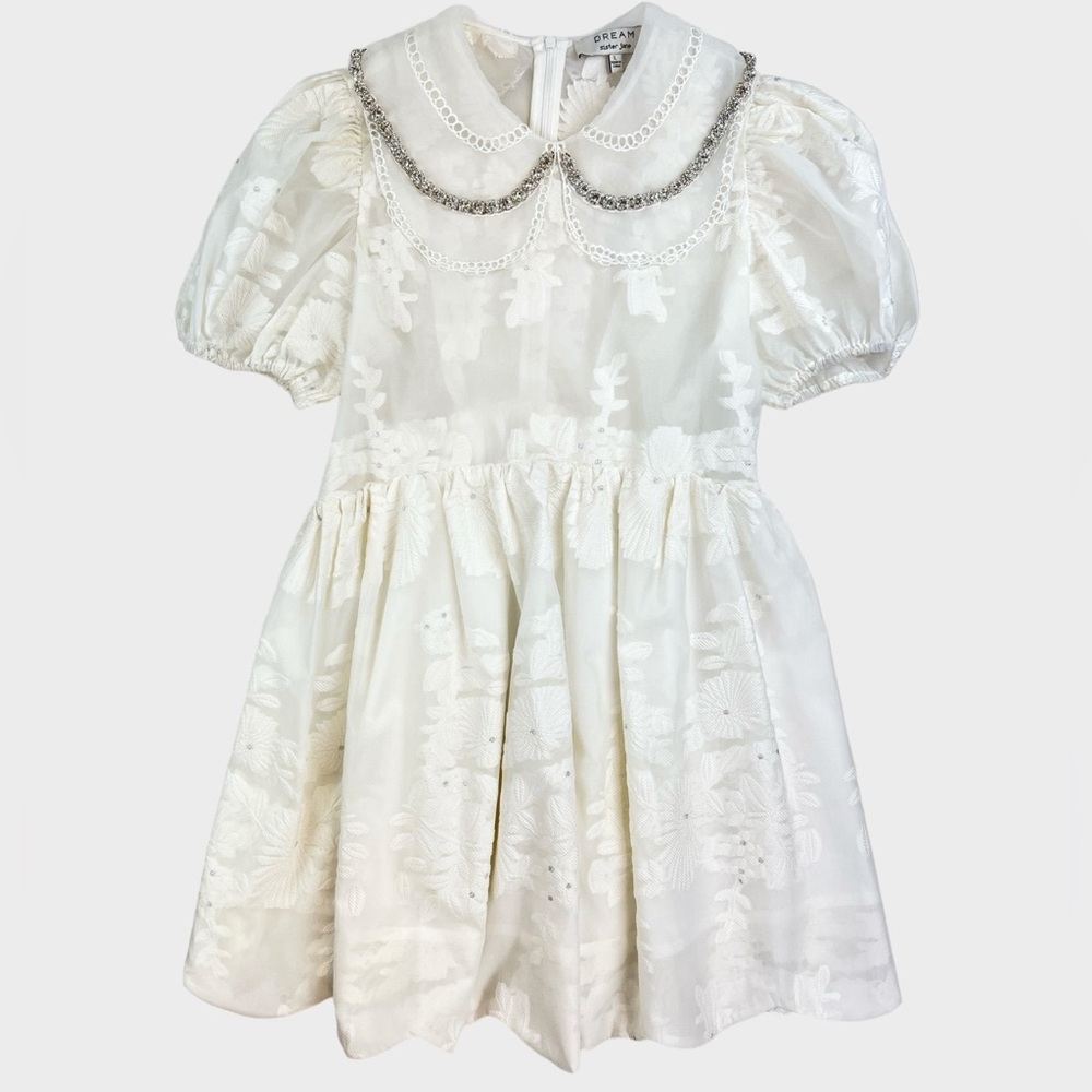 Sister Jane Ivory Dress with Embellished Collar